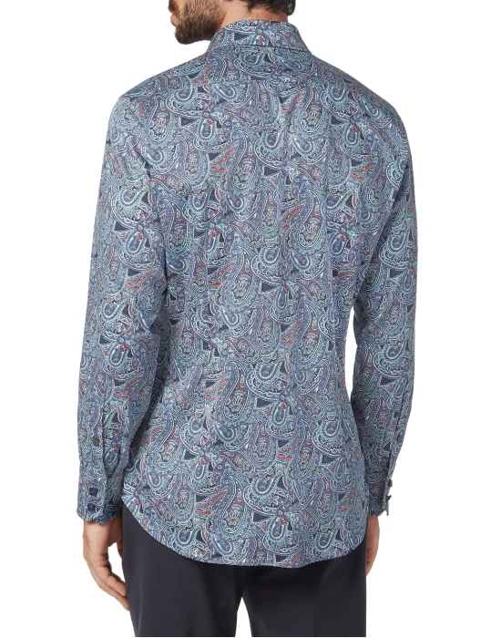Shirt Silver Cut LS/Milano Paisley