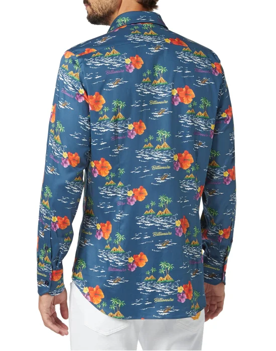 Shirt Silver Cut LS/Milano Palms