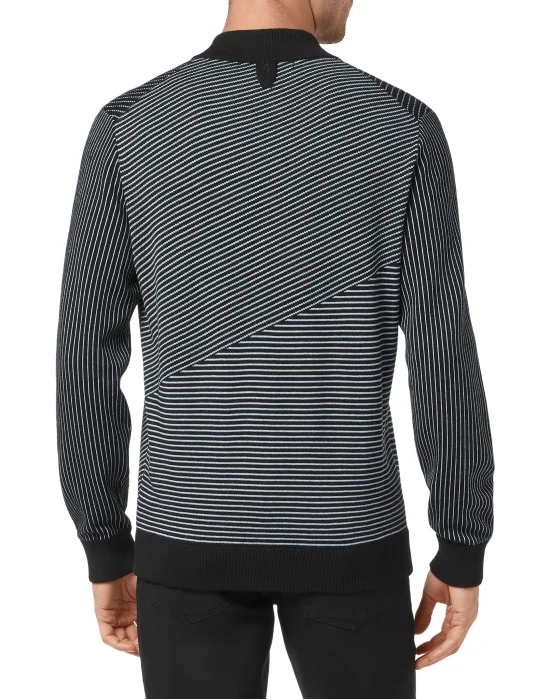 Wool and Cotton Pullover full zip Iconic