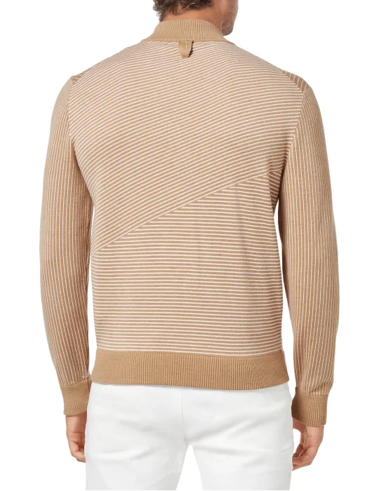Wool and Cotton Pullover full zip Iconic