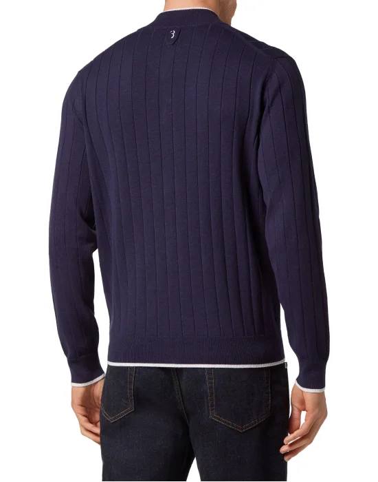 Cotton/Wool Pullover Zip