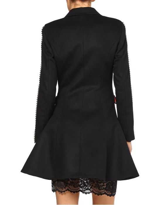 Coat Long "Line Studs V"