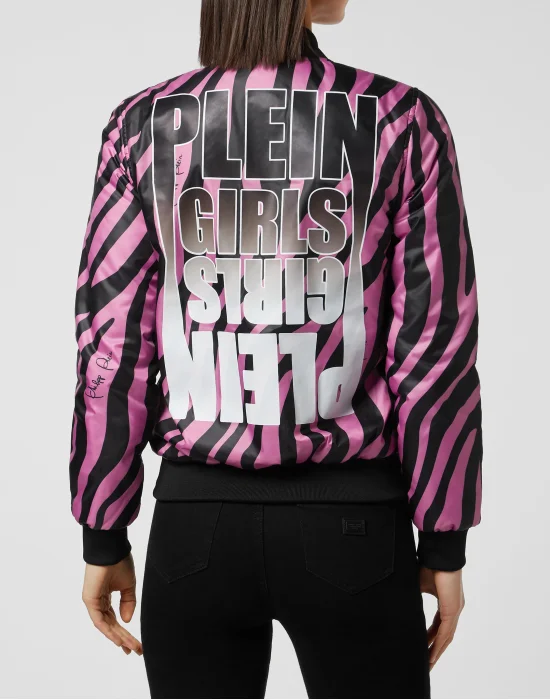 Nylon Bomber Zebra