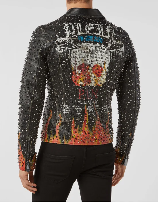 Leather Biker Skull