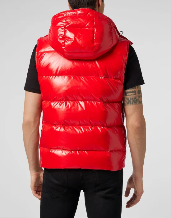 Nylon Short Vest  Outline Skull