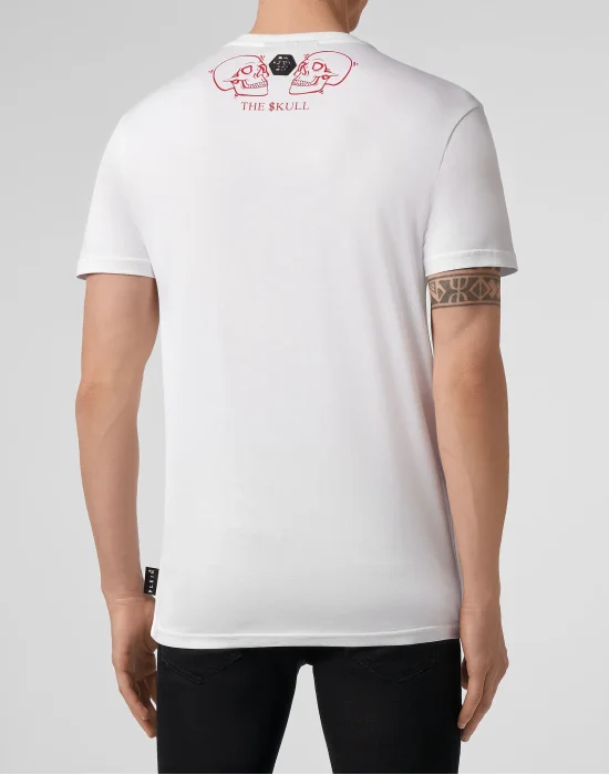 T-shirt Round Neck SS Crystal outline Skull