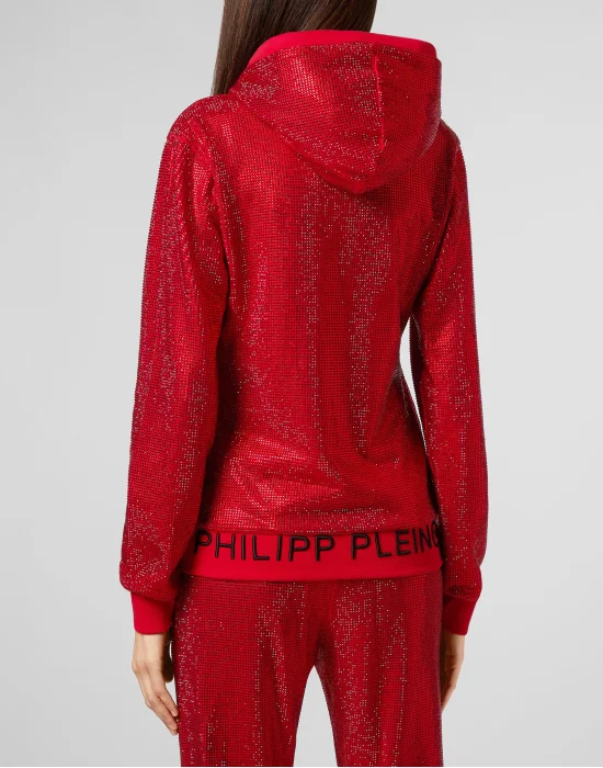 Hoodie Sweatjacket Crystal Plein