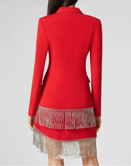 Sophia Full Color Crystal  Blazer Fringe
