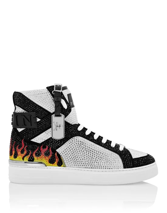 MONEY BEAST Hi-Top crystal  Flame