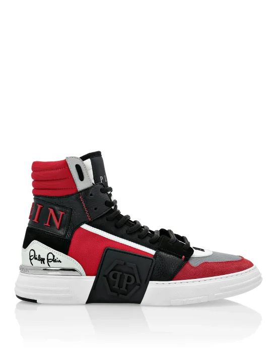 Phantom Kick$ Hi-Top Mixed Materials