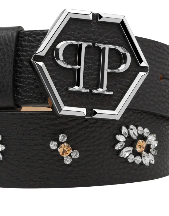 Leather Belt Hexagon