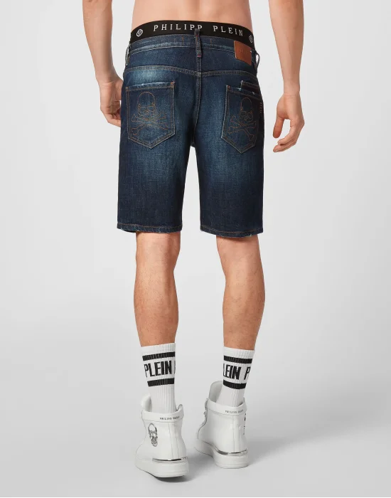 Denim Short Mykonos Fit Skull