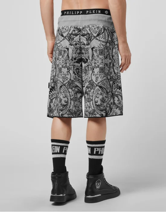 Knit Jogging Shorts Jacquard New Baroque