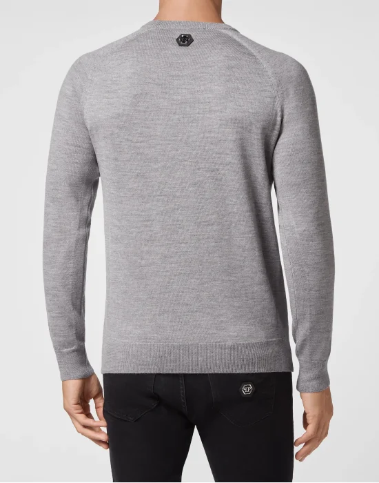 Wool Pullover Round Neck LS