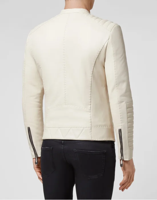 Lambskin handstitched Moto Jacket Iconic Plein