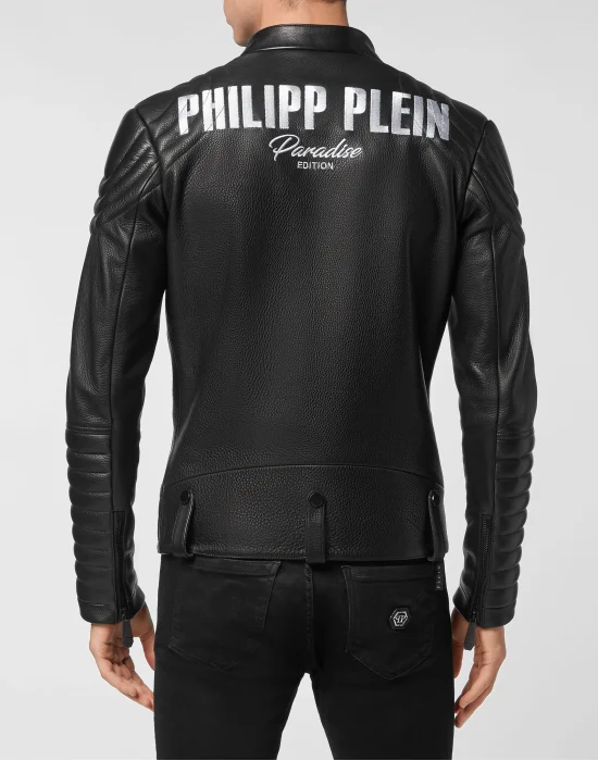 Handpainted Leather Biker Paradise Panther Edition