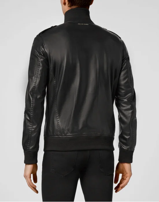 Lambskin handstitched Bomber