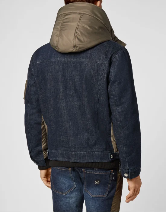 Nylon and Denim Jacket