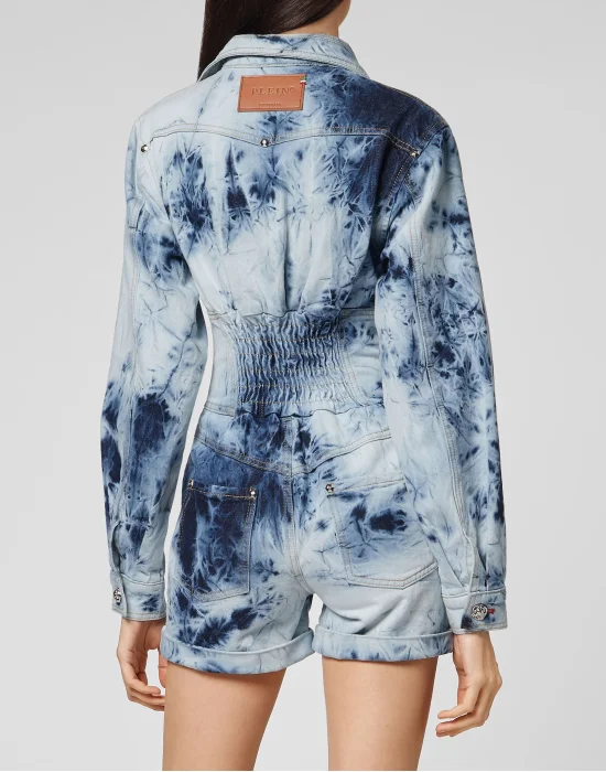 Denim Jumpsuit Bleached