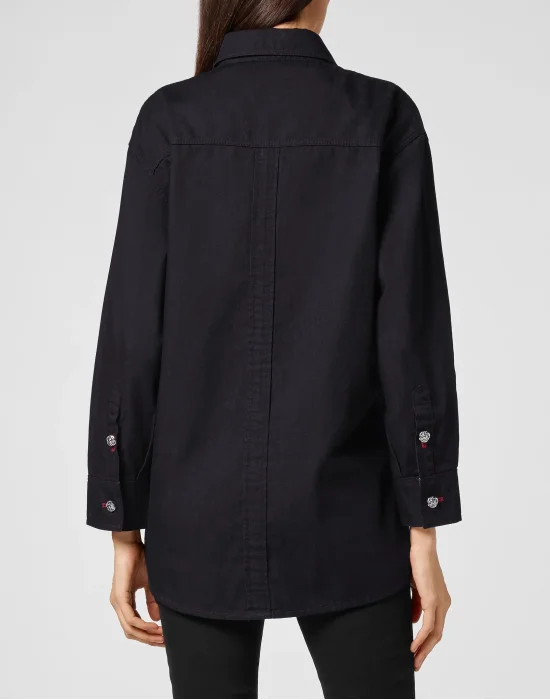 Denim Shirt Ls Iconic Plein