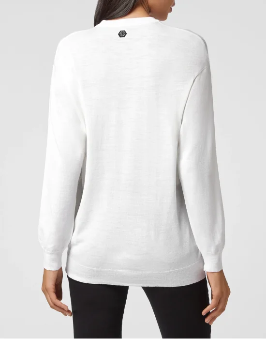 Wool Pullover Round Neck LS