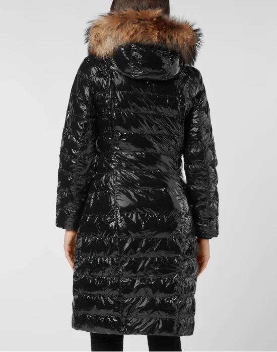 Nylon Long Down Jacket