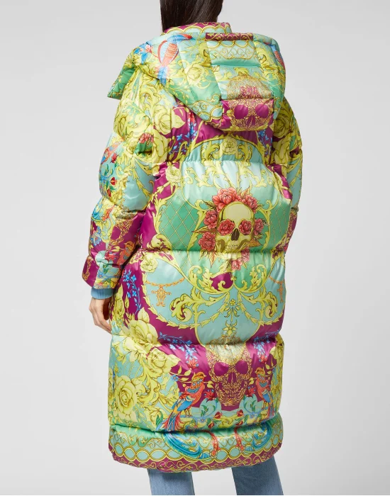 Nylon Bomber Long print New Baroque