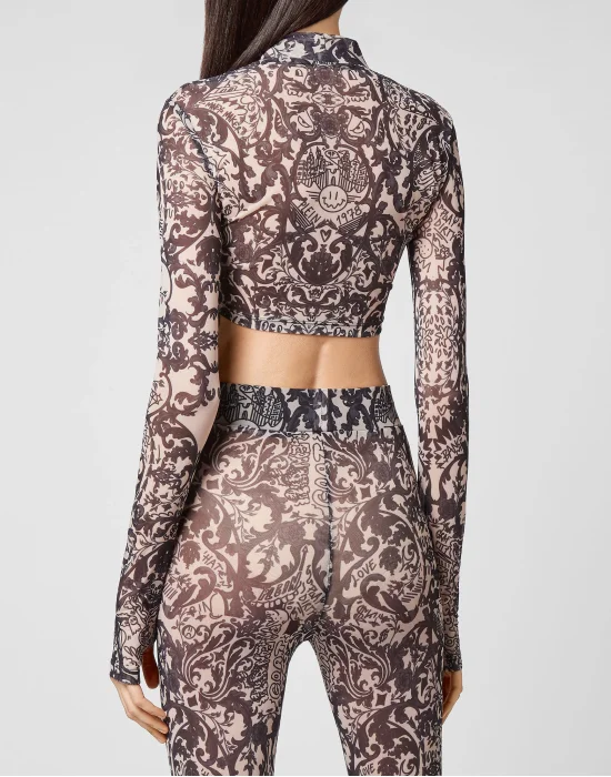LS Top Stretch Printed Tulle New Baroque