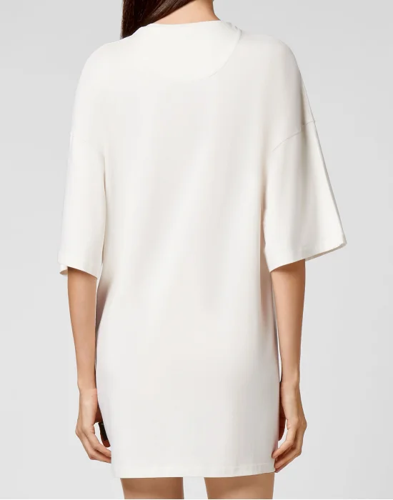 Leisurewear T-shirt Dress Embroidery Signature