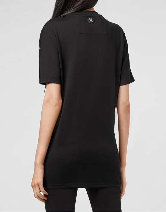 T-shirt Round Neck SS Spray Effect Print Teddy Bear