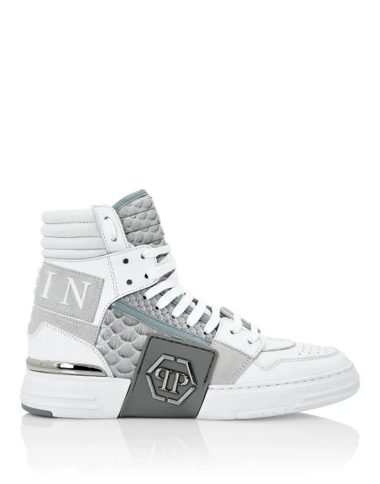 HI-TOP SNEAKERS PHANTOM KICK$ PYTHON Platinum HEXAGON