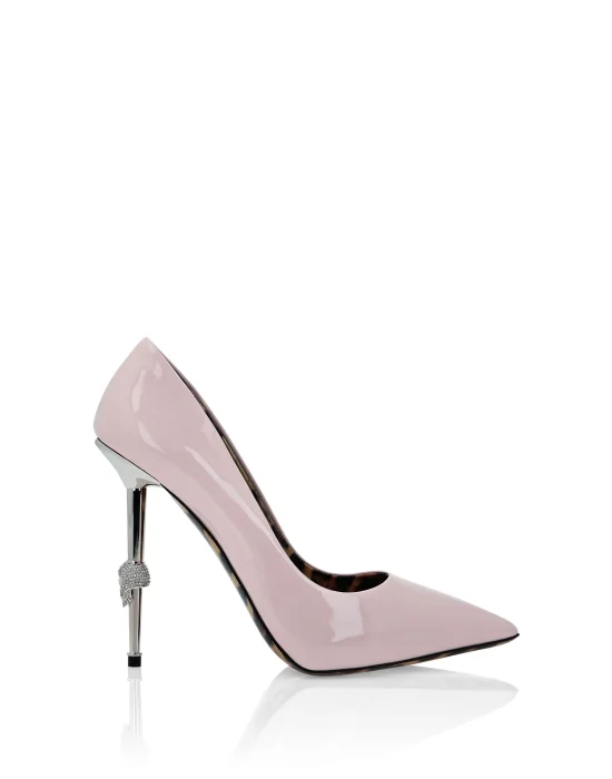 Patent Leather Decollete Hi-Heels Skull