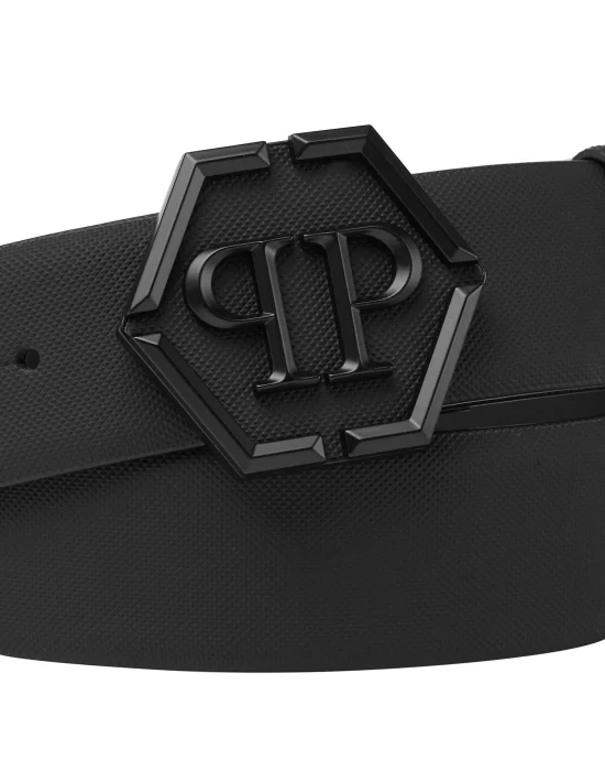 Leather Belt Hexagon