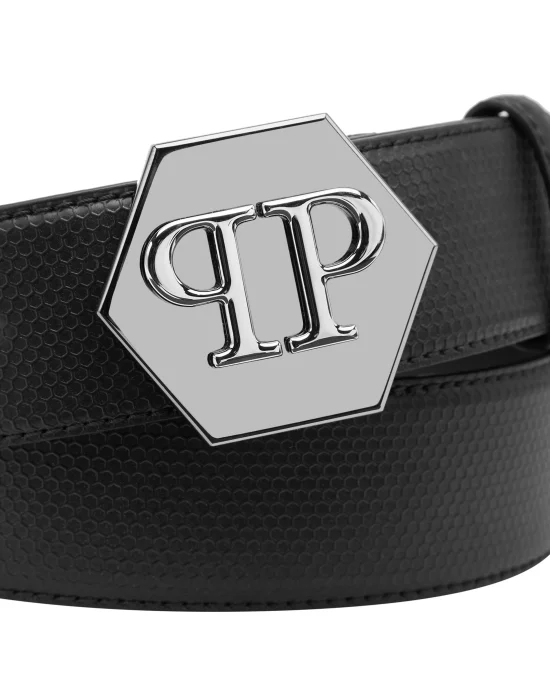 Leather Belt Hexagon