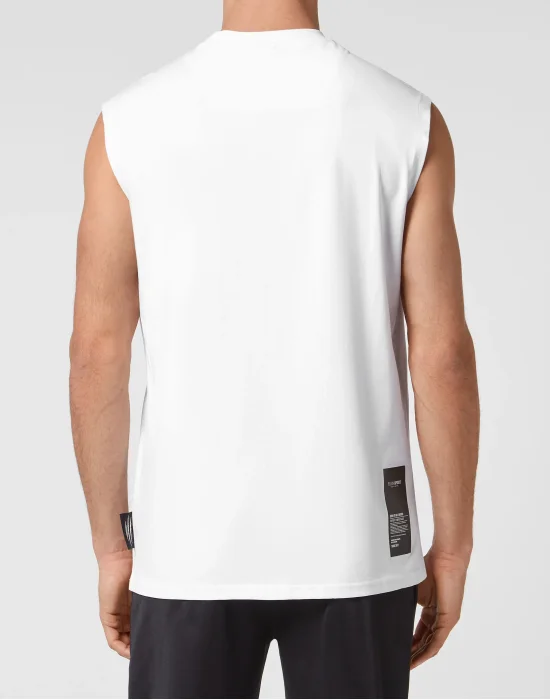 T-shirt Round Neck Sleeveless Statement