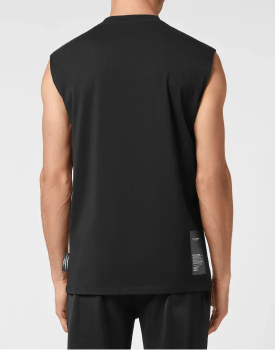 T-shirt Round Neck Sleeveless Statement