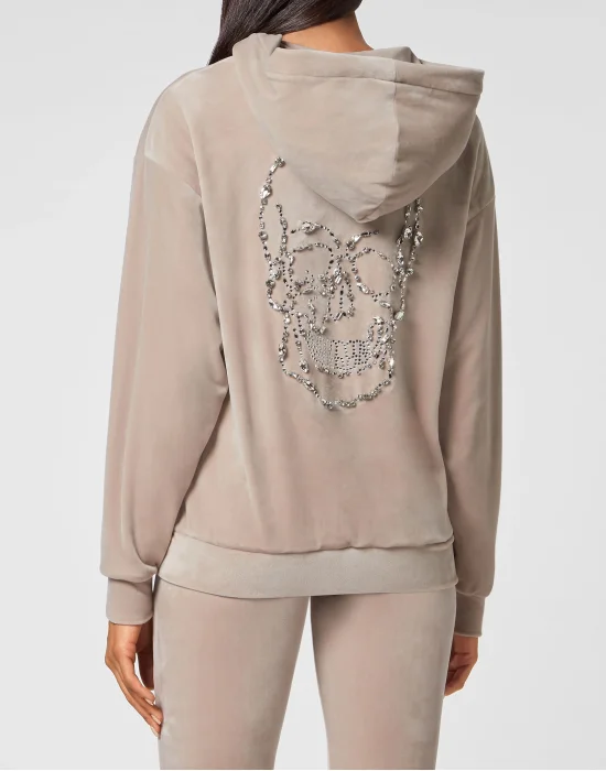 Hoodie Sweatjacket with Crystals