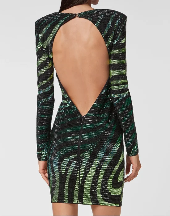 Mini Dress LS with Crystals