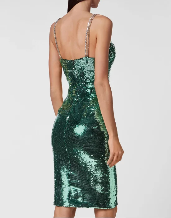 Midi Dress with Crystals