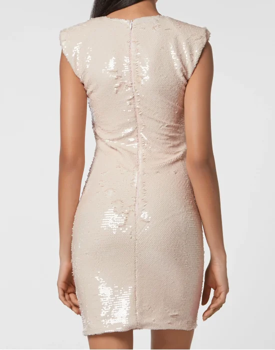 T-shirt Dress Sleeveless  with Crystals