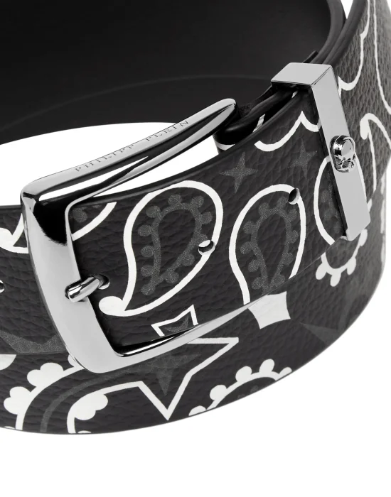 Leather Belt Paisley