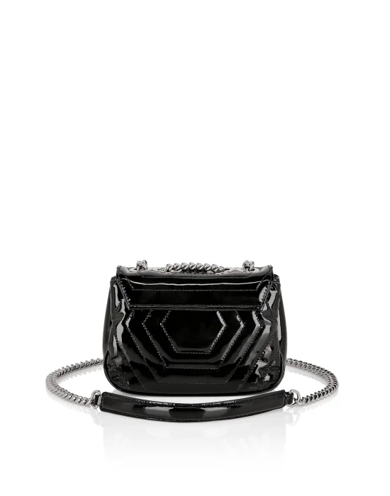 Patent Leather Small Shoulder Bag Hexagon