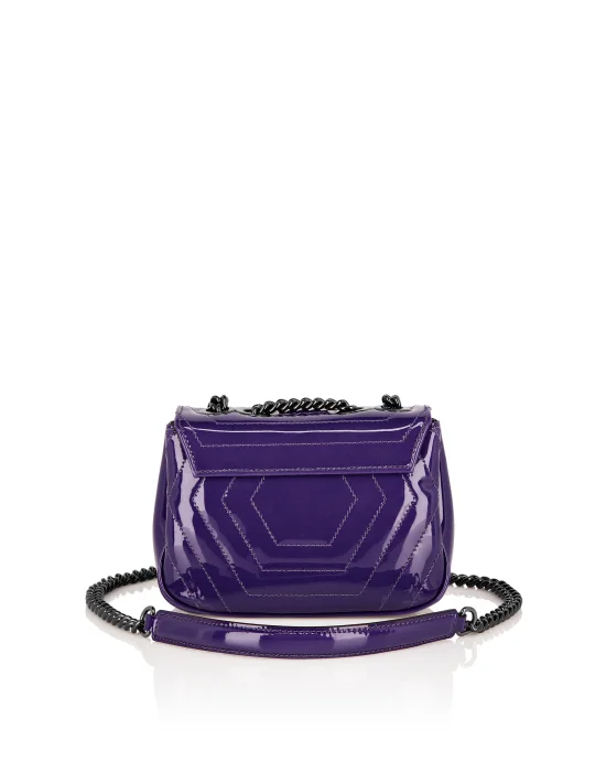Patent Leather Small Shoulder Bag Hexagon
