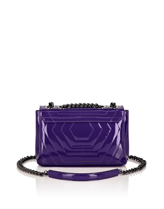 Patent Leather Shoulder Bag Hexagon