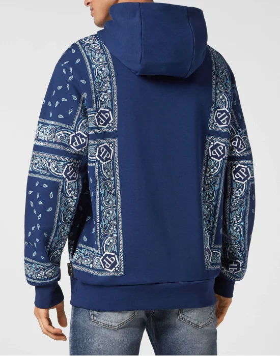 Hoodie sweatshirt Paisley Bandana