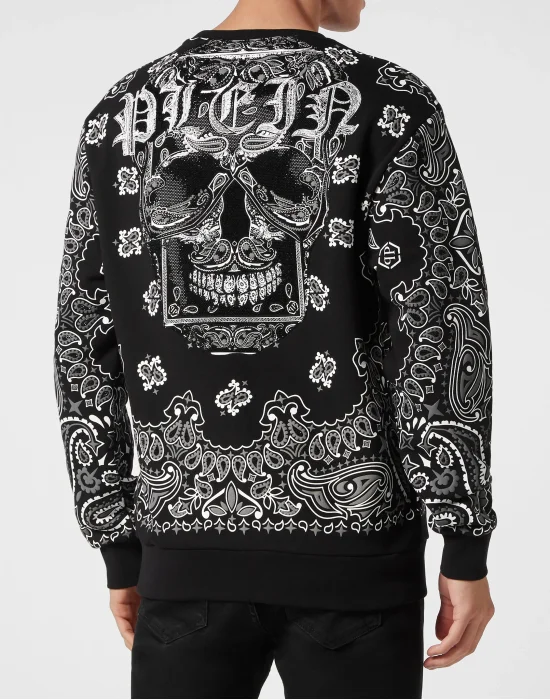 Sweatshirt LS Paisley Strass