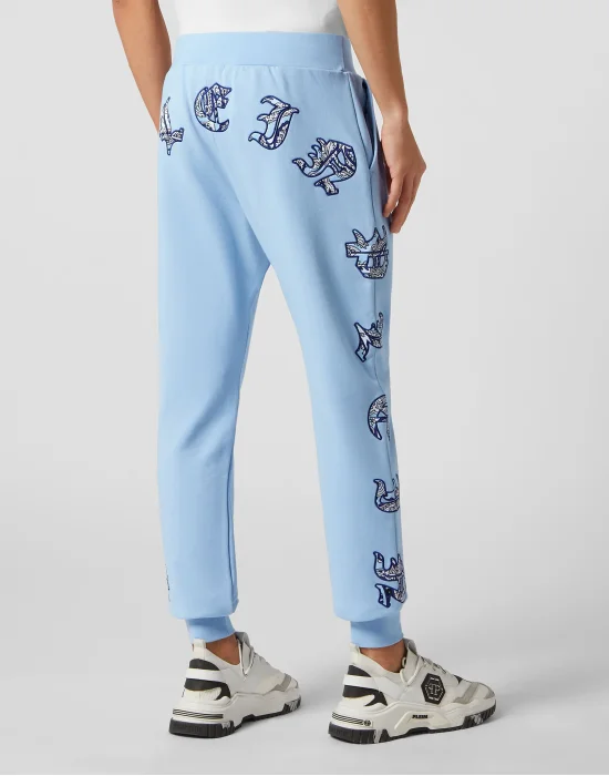Satin Jogging Trousers Paisley Gothic Plein