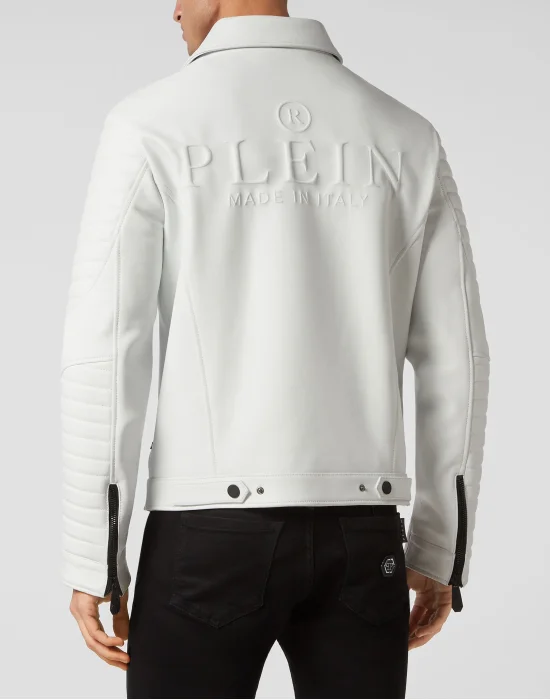 Leather Moto Jacket Iconic Plein