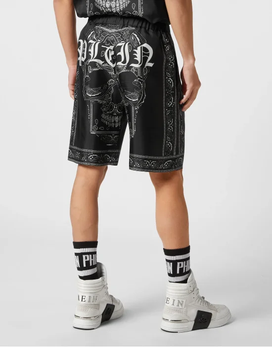 Silk Shorts Paisley Bandana