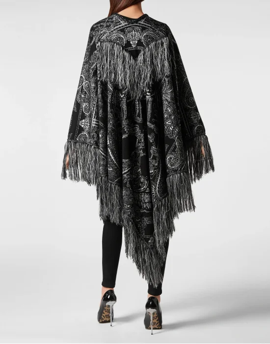 Jacquard / Wool Cape Paisley Foulard